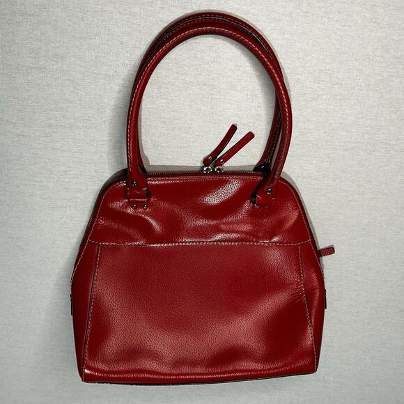 Kate Spade Wellesley Maeda Satchel Handbag In Red Leather Classic Shoulder Bag - Picture 2 of 6
